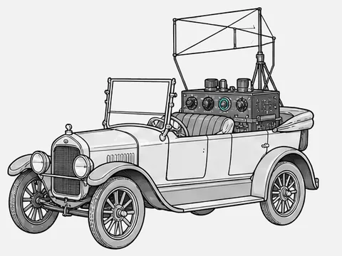 Drawing of the Victoria Police wireless patrol set